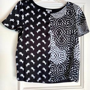 Tristan patterned short sleeve blouse